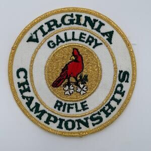 Virginia Championships Gallery Rifle Patch Cardinal Dogwood Vintage